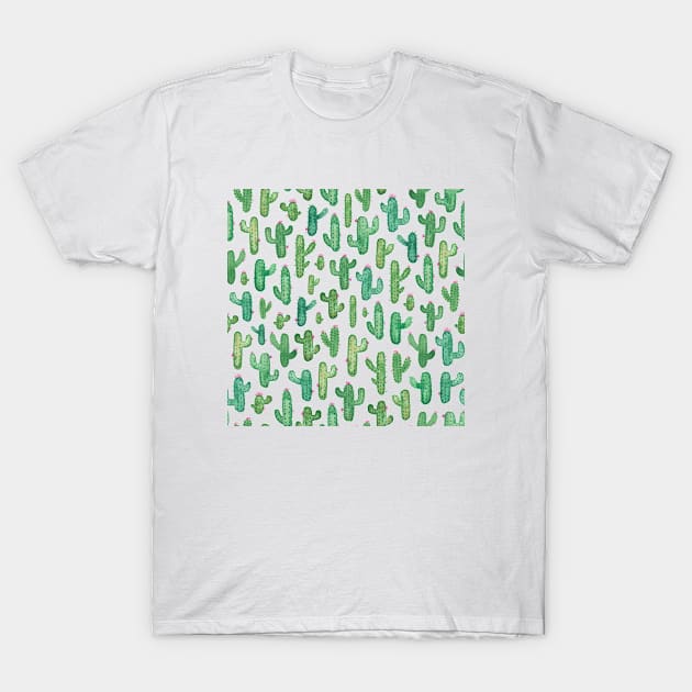 Cacti Pattern T-Shirt by Elena_ONeill